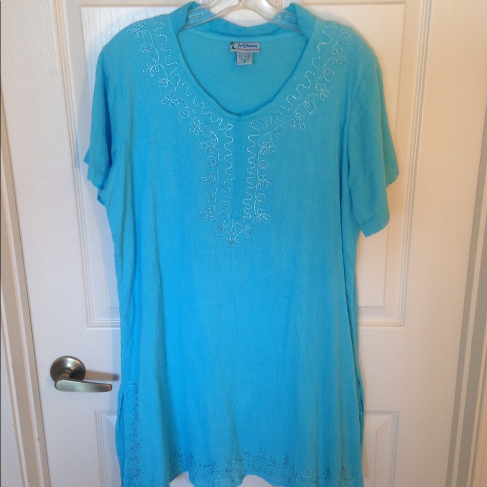 Just Cruising Turquoise Tunic
